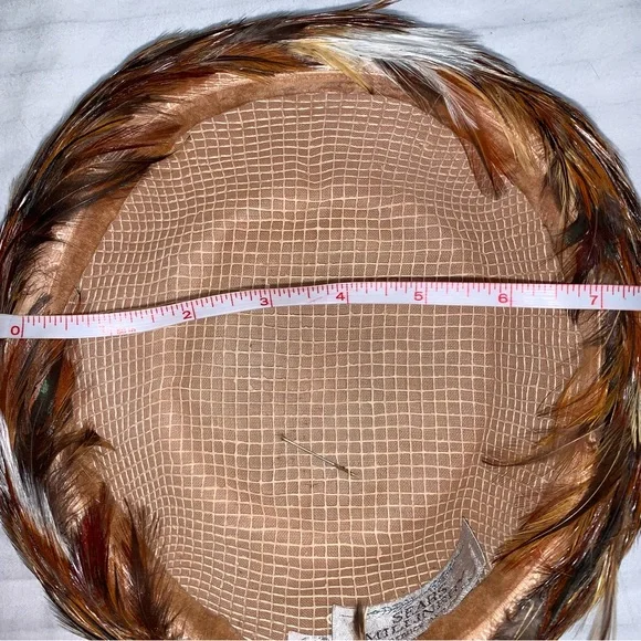 🆕 Vintage Feather 50s Fedora Panama Sun Hat Sears Milliner Roebuck USA Hipster - Picture 10 of 12